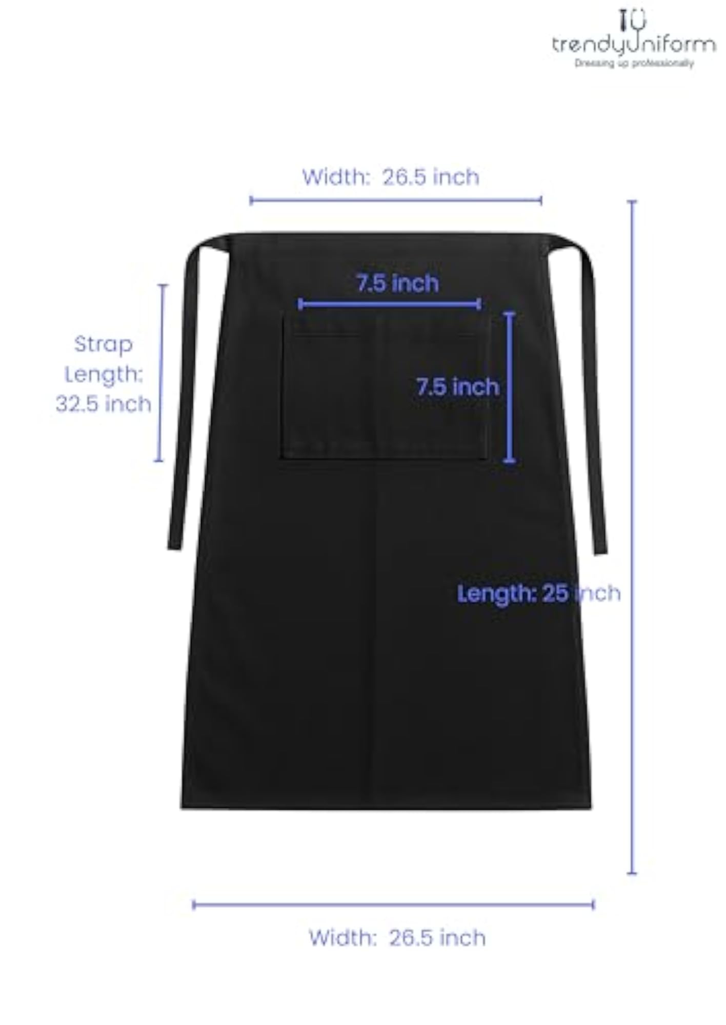 Trendy Uniform Waterproof Kitchen Waist Apron, Unisex